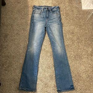Blue boot cut jeans